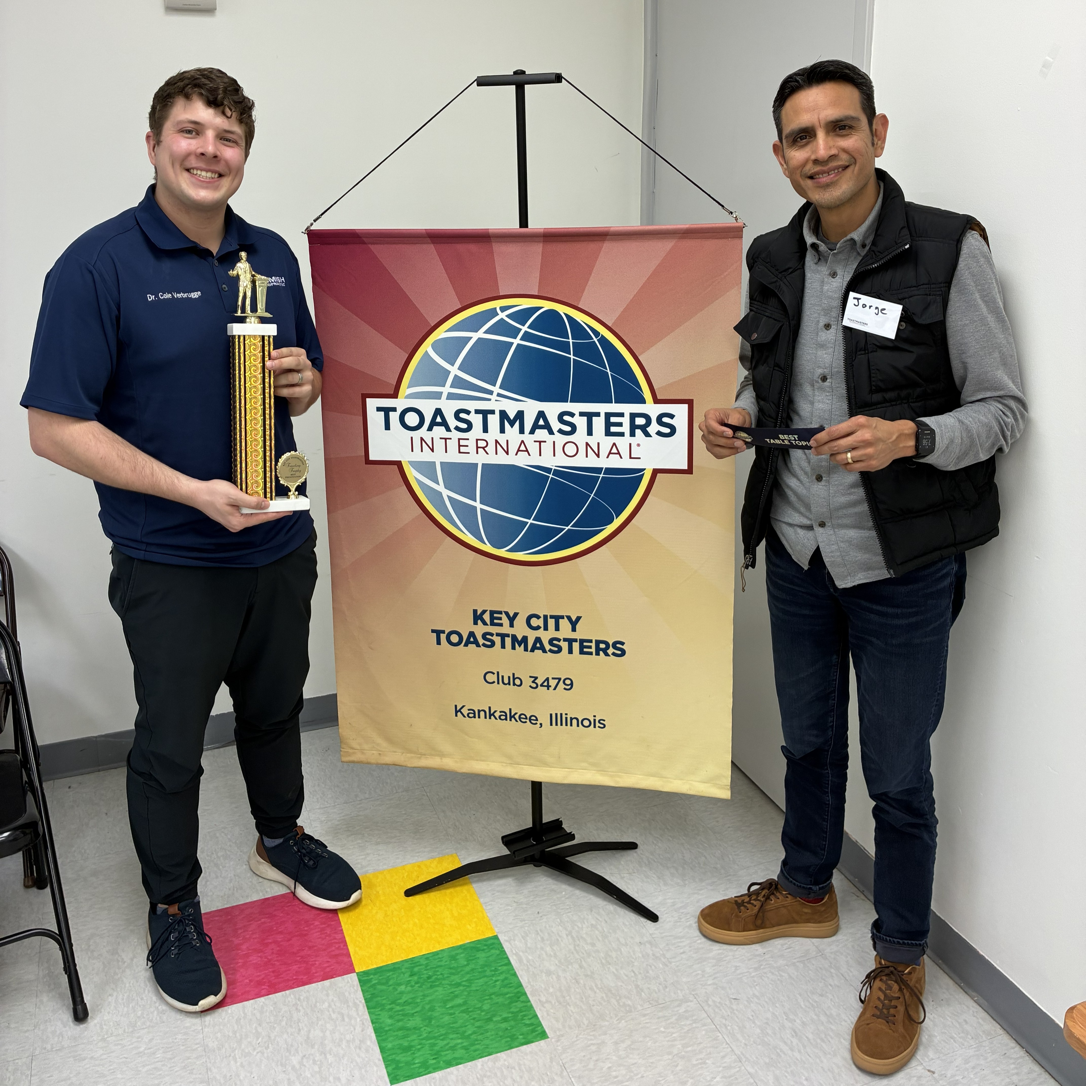 Award winners Cole Verbrugge and Jorge Bonilla